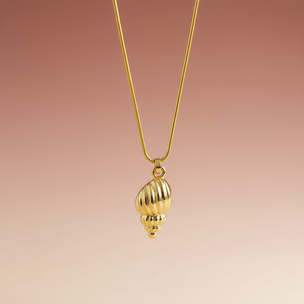 Çelik Deniz Kabuğu Kolye