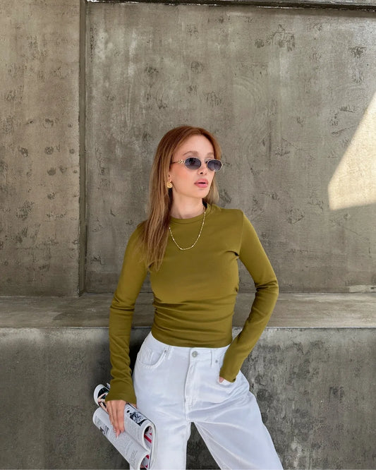 0 Yaka Yanı Büzgülü Body