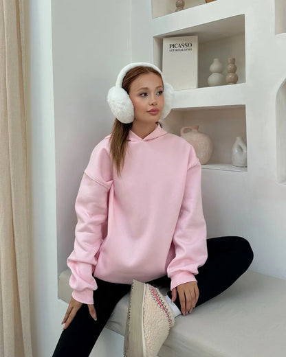 Kapüşonlu Cepli Basic Sweatshirt
