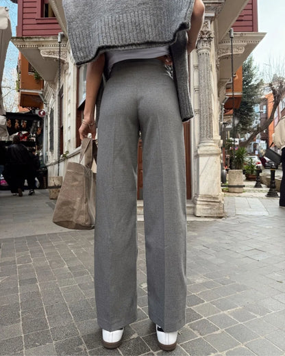 Önü Pensli Palazo Pantolon