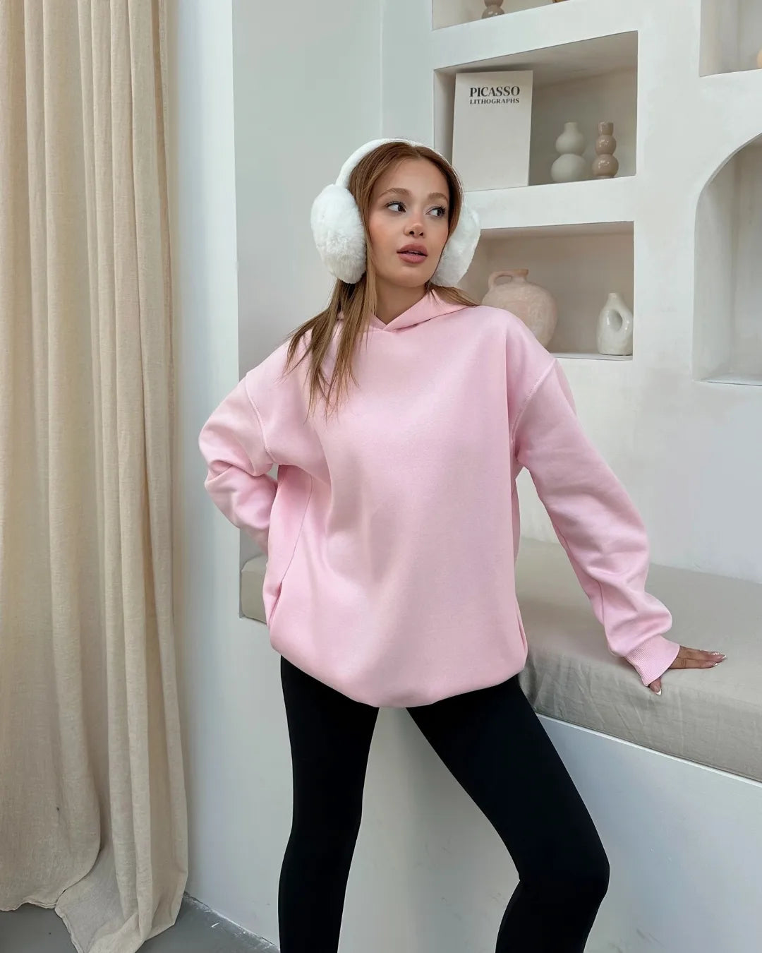 Kapüşonlu Cepli Basic Sweatshirt