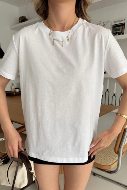 Eteği Oval Basic T-Shirt