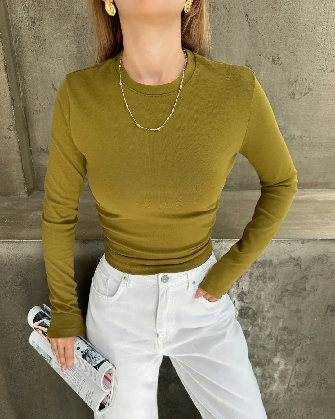 0 Yaka Yanı Büzgülü Body