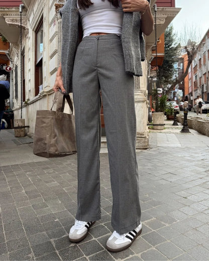 Önü Pensli Palazo Pantolon