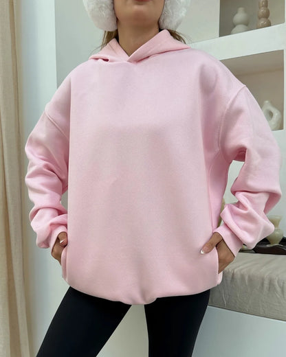 Kapüşonlu Cepli Basic Sweatshirt