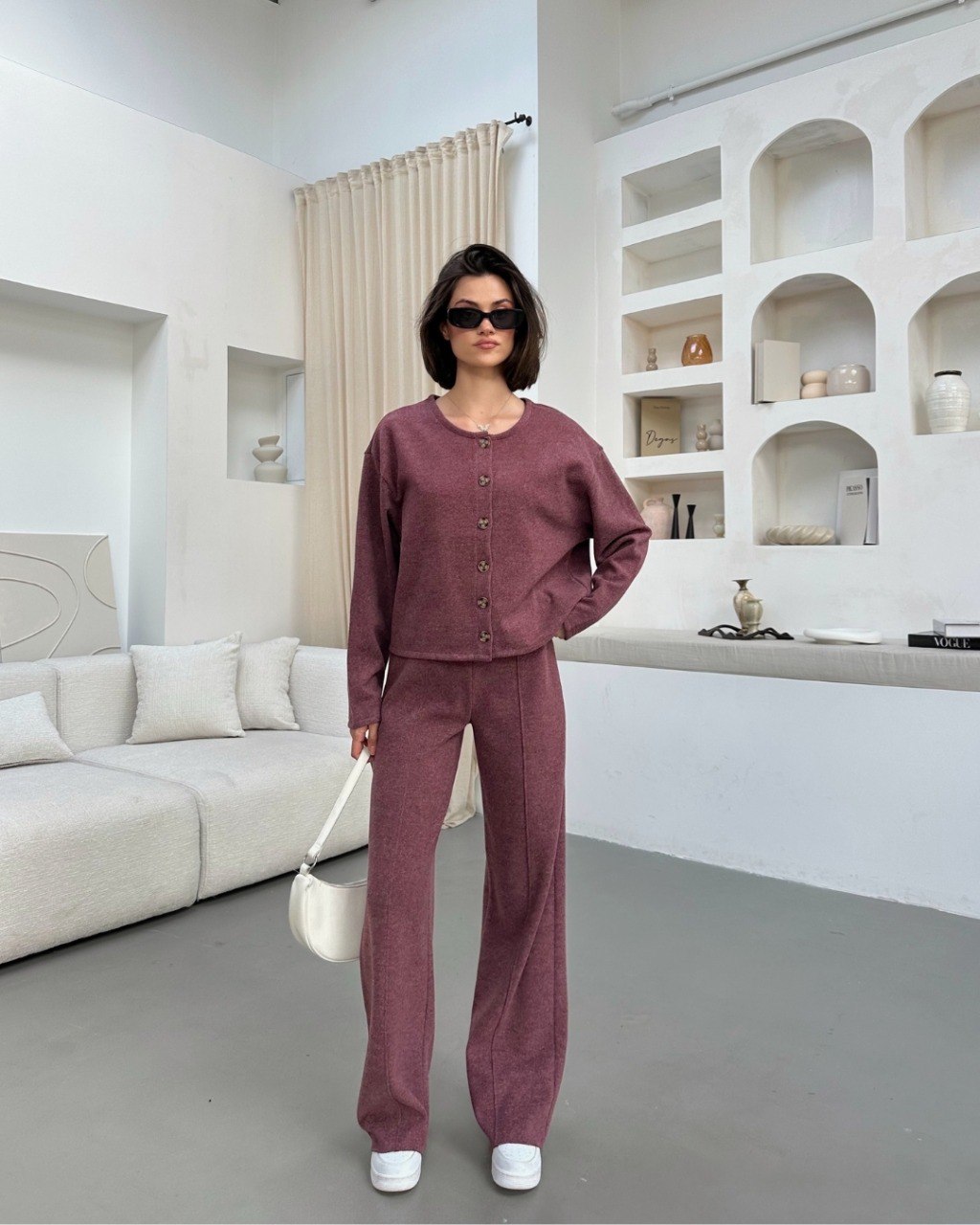 Soft Touch Düğmeli Hırka