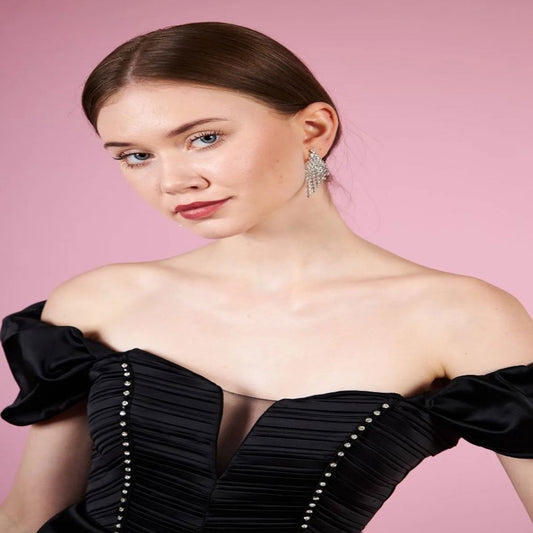 Taşlı Baklava Model Su Yolu Küpe