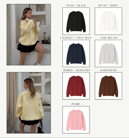 3 İplik Basic Sweatshirt