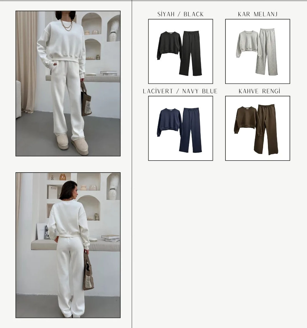 3 İplik Bol Paça Takım