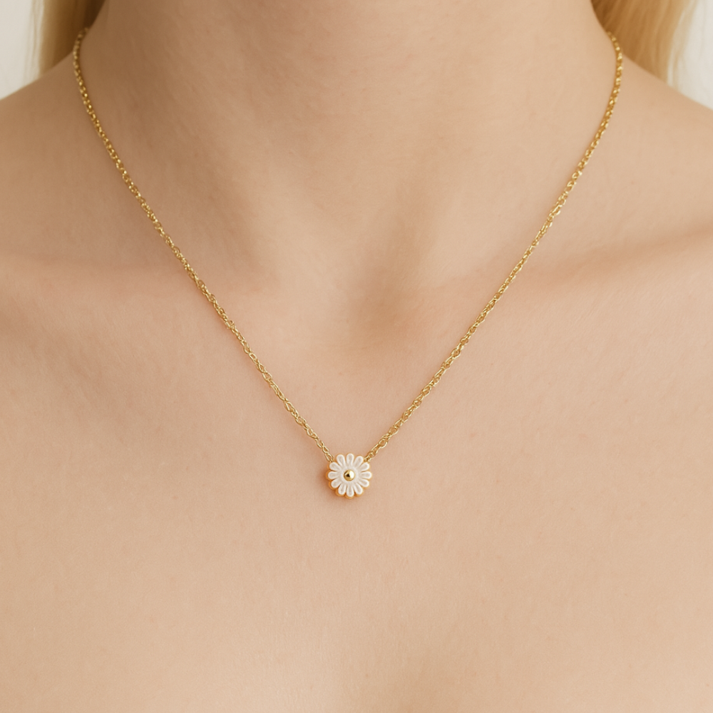 Minimal Gold Papatya Kolye