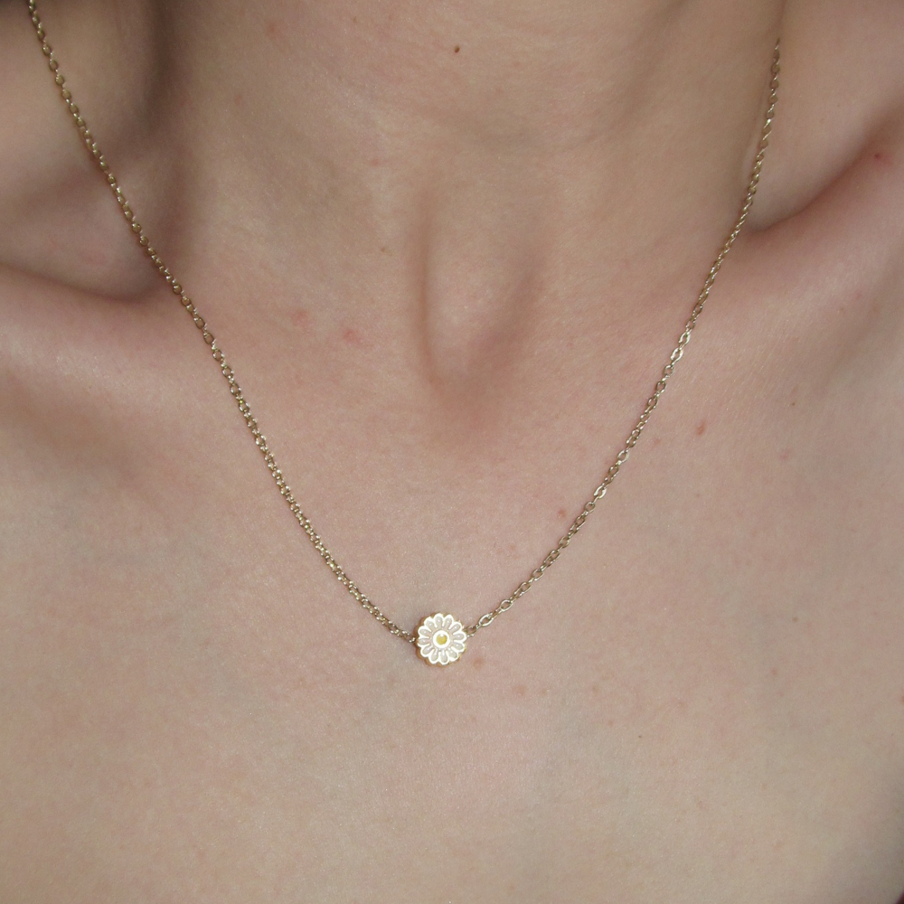 Minimal Gold Papatya Kolye