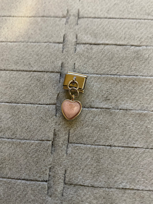 Gümüş Simli Charm Kalp