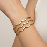 Çelik Zigzag Ajda Bilezik - İrva Collection