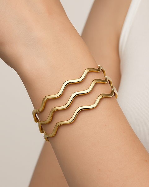Çelik Zigzag Ajda Bilezik - İrva Collection