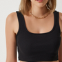 Kadın Askılı Fitilli Crop Örme Bluz