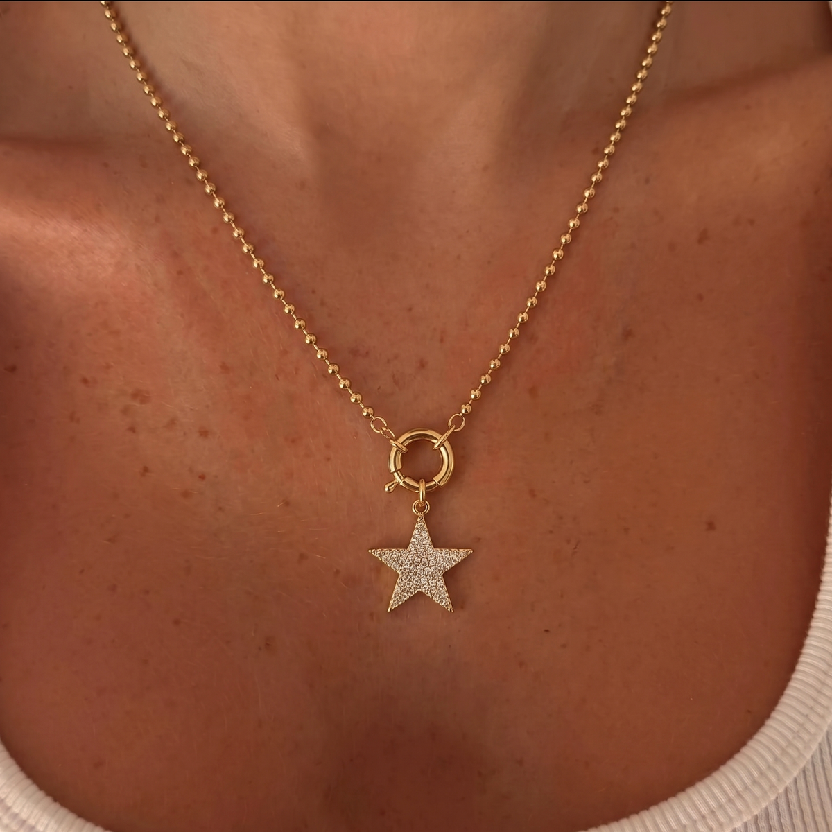 14K Vip Yıldızlı Kolye