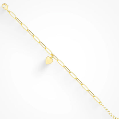 Bombeli Kalp Charm Bileklik