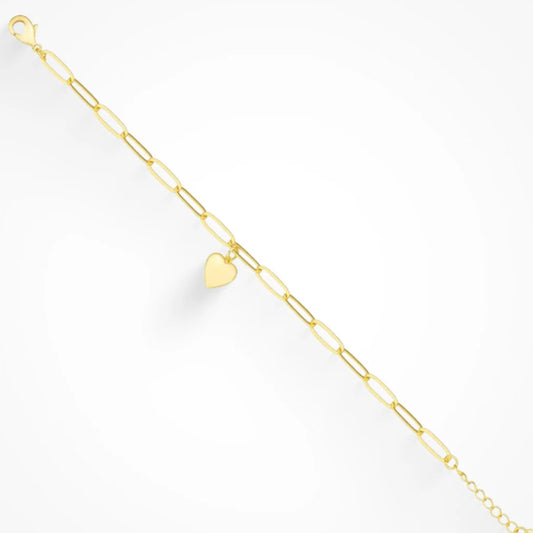 Bombeli Kalp Charm Bileklik