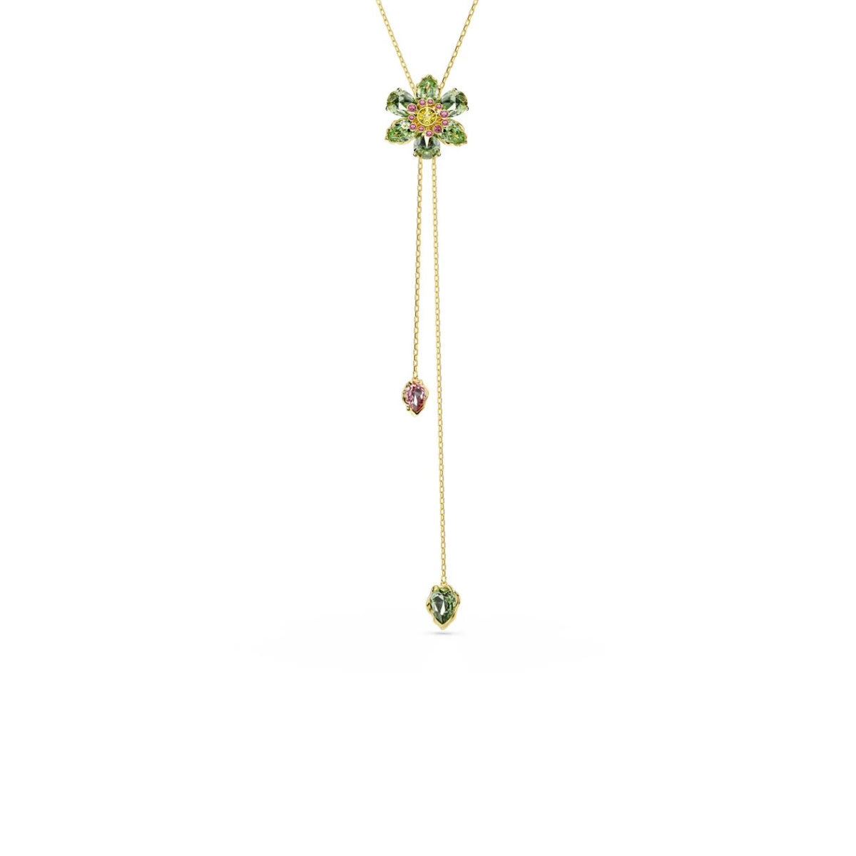 İrva Collection İdyllia Necklace featuring a delicate gold chain and elegant pendant, displayed against a neutral background.