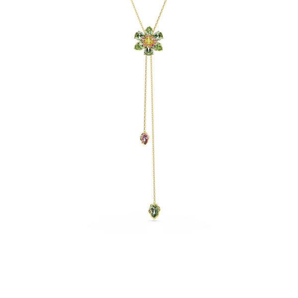 İrva Collection İdyllia Necklace featuring a delicate gold chain and elegant pendant, displayed against a neutral background.