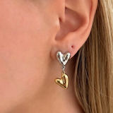 Sterling silver Cool Girl Küpe earrings from İrva Collection featuring modern, minimalist design with a sleek finish.