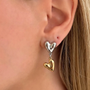 Sterling silver Cool Girl Küpe earrings from İrva Collection featuring modern, minimalist design with a sleek finish.