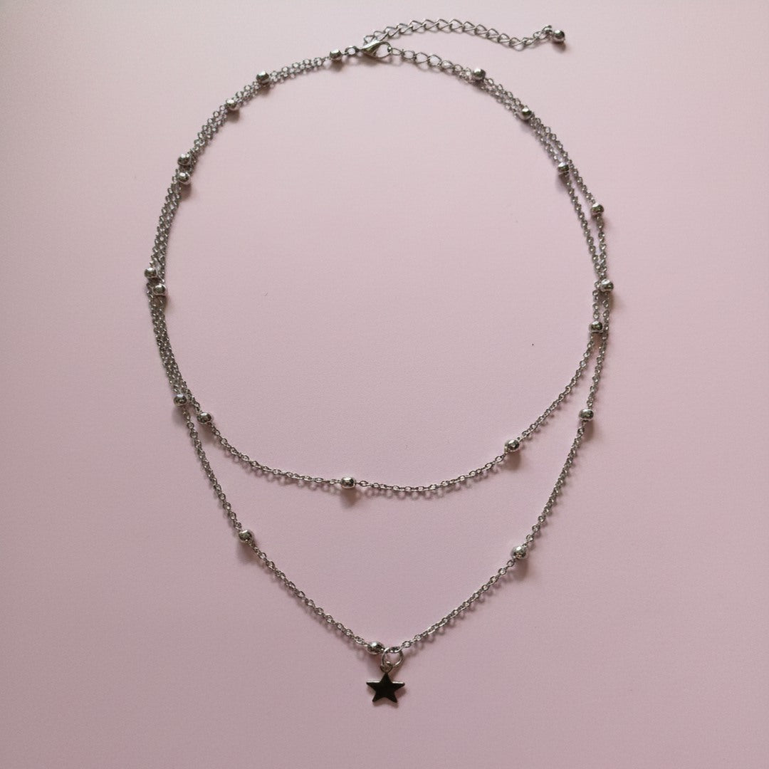 Zincir Yıldız Kolye Kombin Set