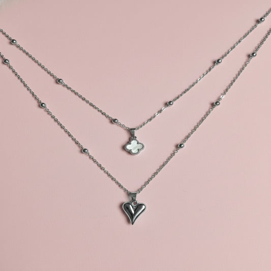 Yonca Kalp Kolye Set