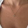 Silver mini Zarif Su Damlası necklace by İrva Collection featuring a delicate water drop pendant on a fine chain.