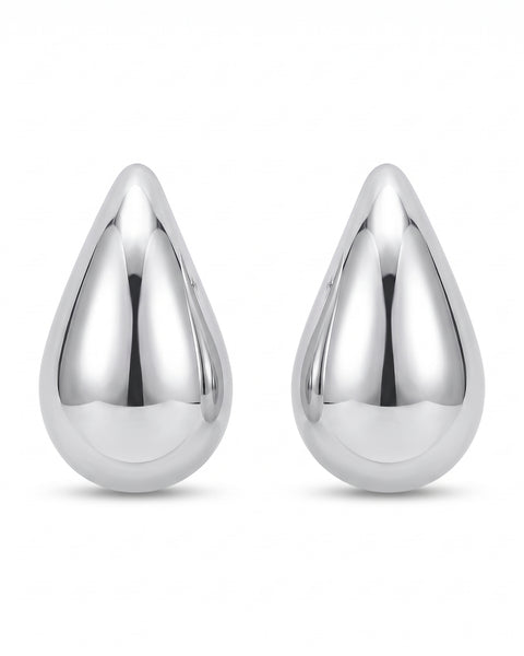 Gözyaşı Damla Model Küpe Silver