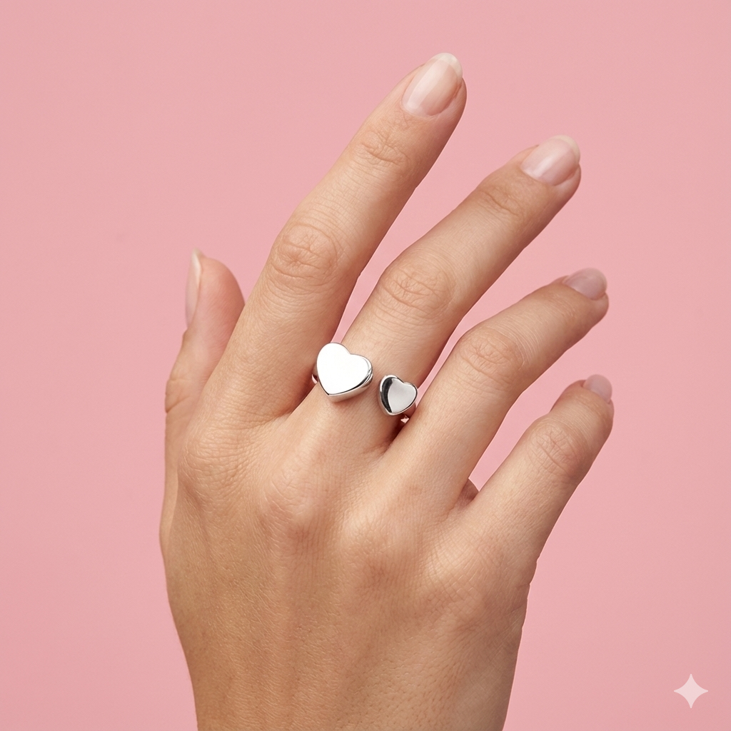 İkili Kalp Yüzük