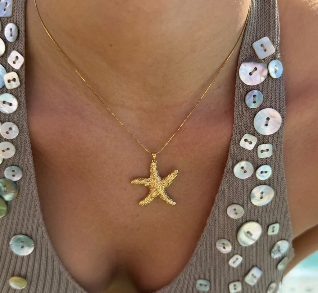 Kararmaz Viral Pinterest Deniz Yıldızı Kolye