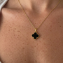 İrva Collection Kararmaz VC Necklace featuring a sleek, modern design with a pendant on a delicate chain, stylish jewelry accessory.