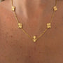 Gold VC necklace by İrva Collection featuring a sleek, minimalist design with a delicate chain and subtle pendant.