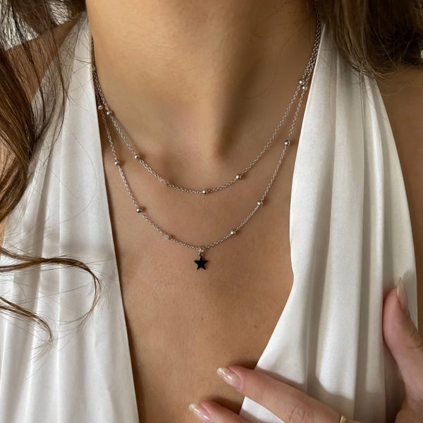Zincir Yıldız Kolye Kombin Set