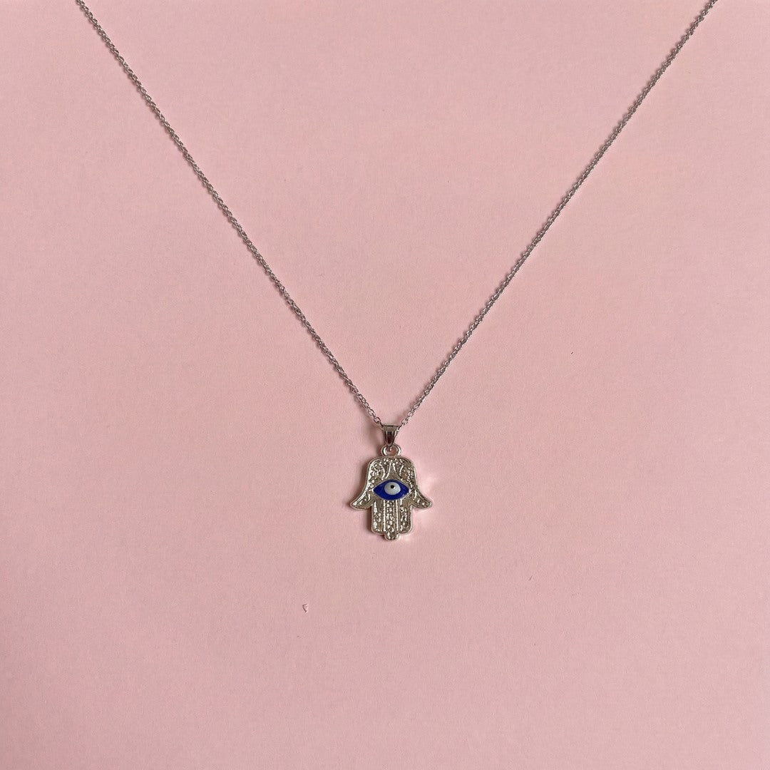 Çelik Gümüş Fatma Ana Eli Kolye