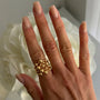 Silver Bubble Yüzük by İrva Collection featuring a rounded, textured design on a sleek band for elegant jewelry style.