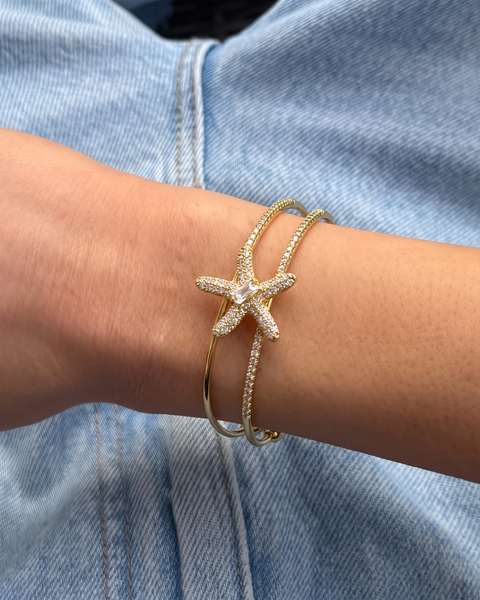 Zirkon Taşlı Luna 14K Kelepçe