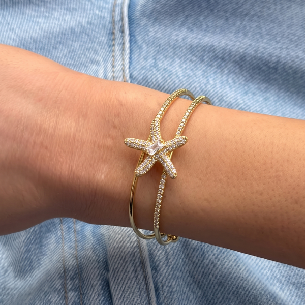 Zirkon Taşlı Luna 14K Kelepçe