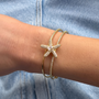 Zirkon Taşlı Luna 14K Kelepçe