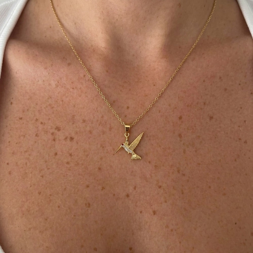 Kararmaz Mini Kuş Kolye