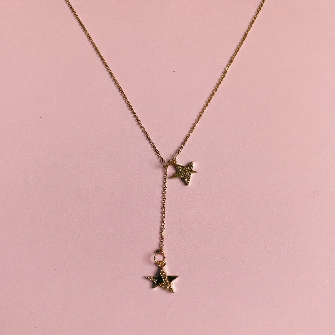 Çelik Yıldız Y Kolye