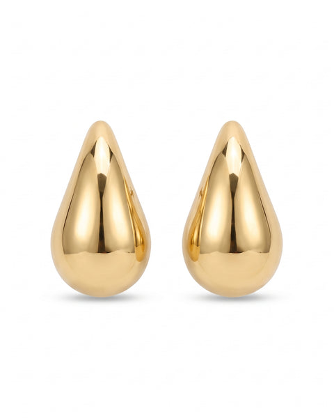 Gözyaşı Damla Model Küpe Gold