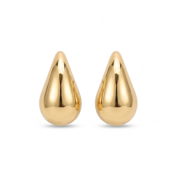 Gözyaşı Damla Model Küpe Gold