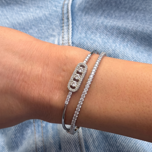 Zirkon Taşlı Aura 14K Kelepçe