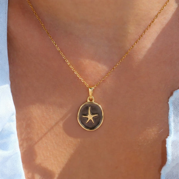 Mineli Deniz Yıldızı Kolye