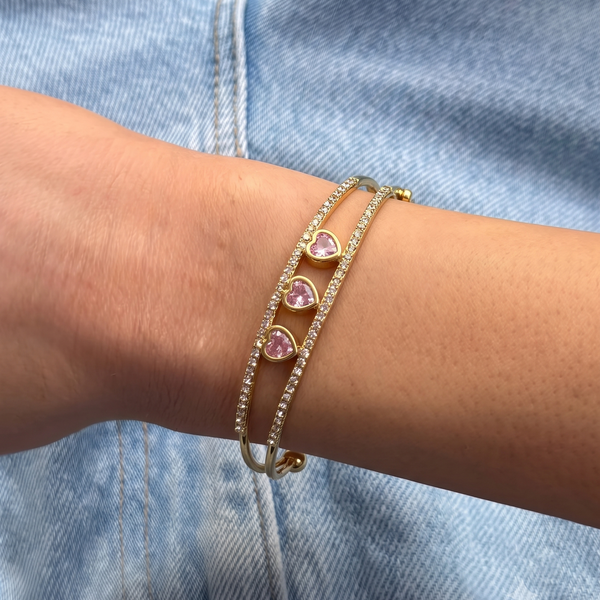 Zirkon Taşlı Nova 14K Kelepçe