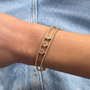 Zirkon Taşlı Nova 14K Kelepçe