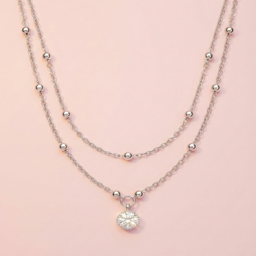 Mini Taşlı Kolye Set