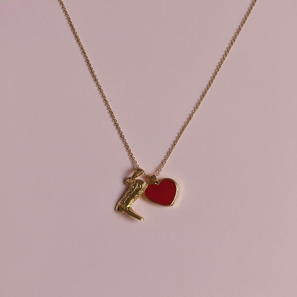 Kovboy Kalp Kolye – Western - İrva Collection